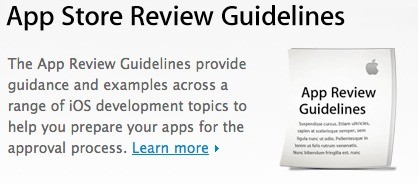 App review: peti addio. Il testo delle linee guida.