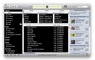 iTunes alto contrasto
