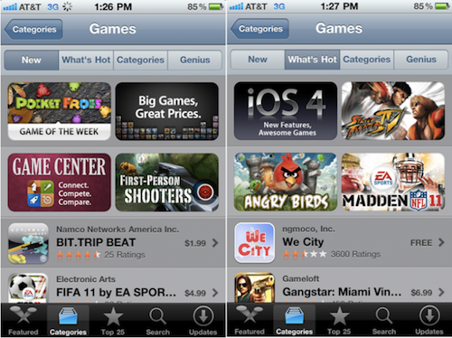 App Store: nuova sezione per i giochi 
