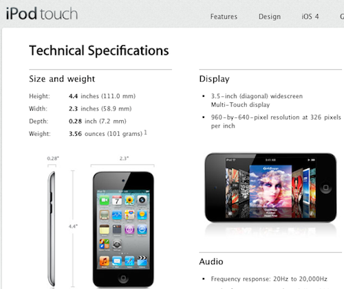 Siamo sicuri che il Retina Display del nuovo iPod touch sia come quello dell'iPhone 4?