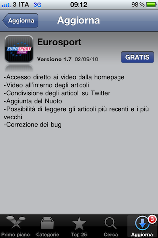Eurosport si aggiorna e introduce la visualizzazione video nei suoi articoli