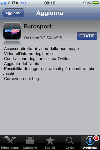 Eurosport update 1.7