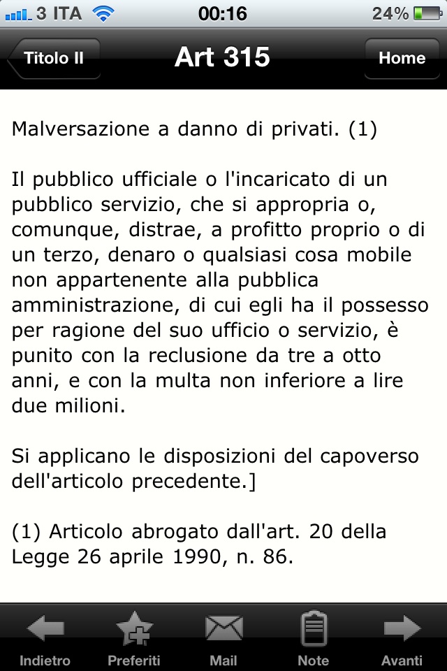 Codici e Leggi: tutte le leggi italiane sul vostro iPhone