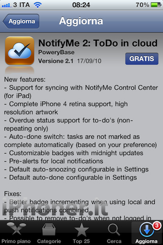 NotifyMe 2 update 2.1