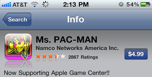 PAC-MAN con Game Center