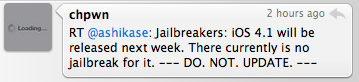 Jailbreak iOS 4.1: non è ancora pronto