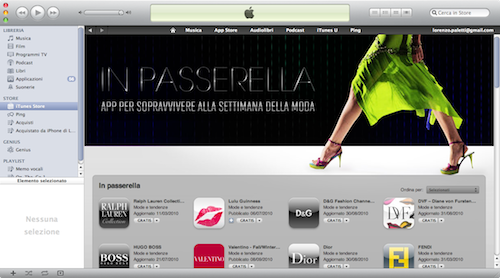 Passerella iTunes