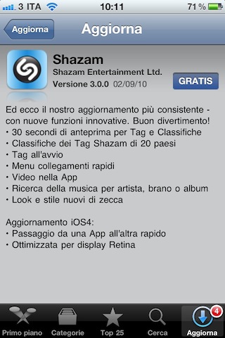 Shazam si aggiorna e arriva così alla versione 3.0