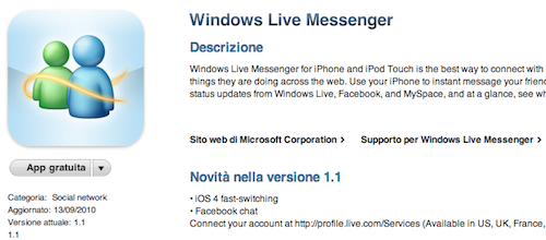 Windows Live Messenger update 1.1