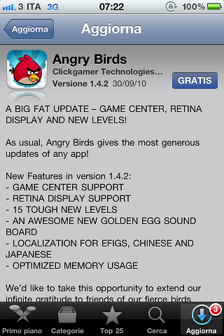 Angry Birds: nuovo update tra Game Center e 15 nuovi livelli