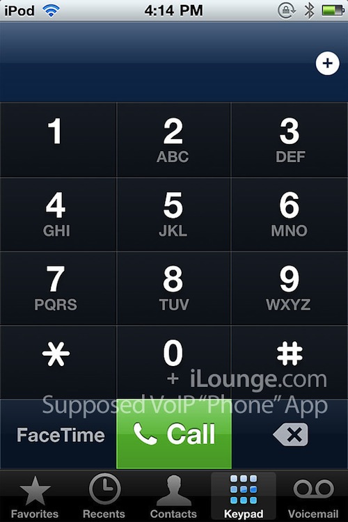 iPod Touch 4G Keypad