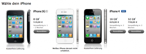 iPhone 4 sbloccato in Germania 