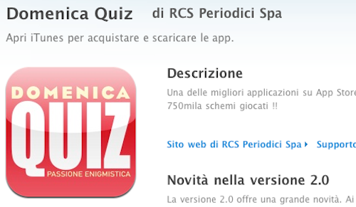 Domenica Quiz update 2.0