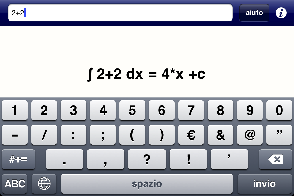 Calcola Integrali: gli integrali falli calcolare al tuo iPhone