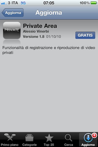 Private Area: arrivata in App Store la nuova versione 1.8 - 5 redeem in regalo