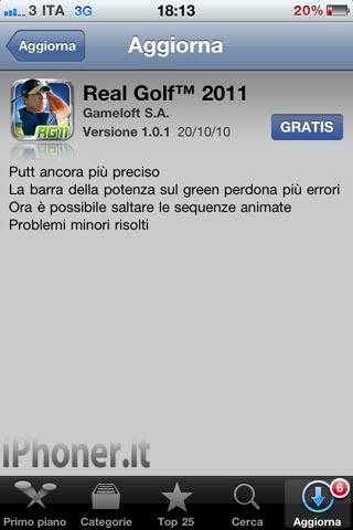 Real Golf 2011 update 1.0.1