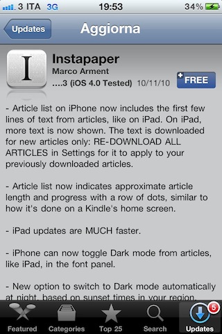 Instapaper update 2.3
