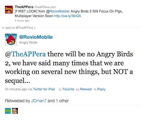 Rovio: non ci sarà nessun Angry Birds 2 