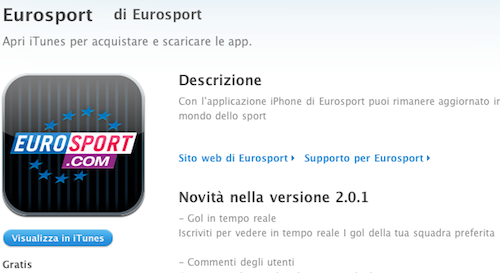 Eurosport update 2.0.1