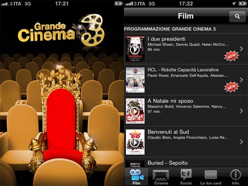 Grande Cinema 3: l'app ufficiale arriva in App Store