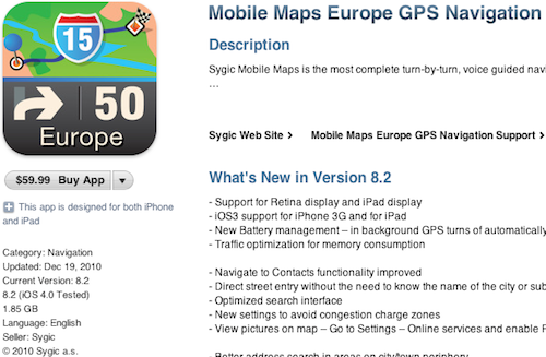 Mobile Maps Europa si aggiorna e diventa nativamente compatibile con iPad