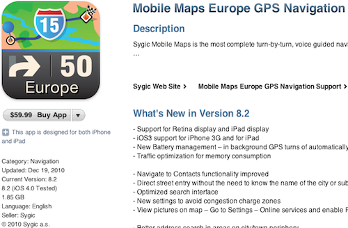 Mobile Maps Europe