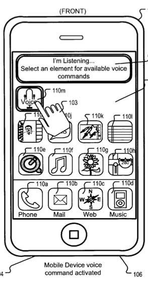 Comandi vocali per iPhone migliorano in un brevetto 