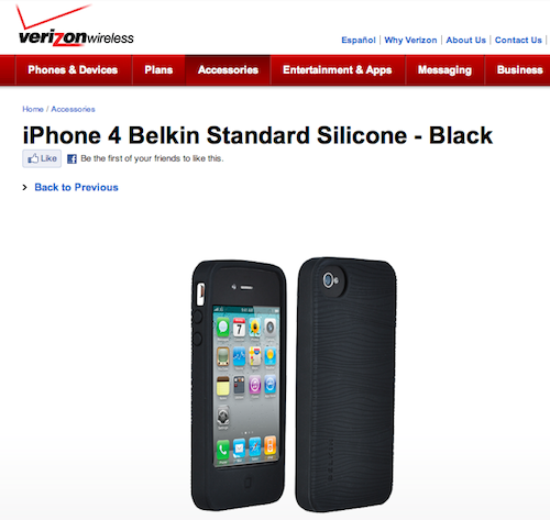 Case per iPhone 4 CDMA appaiono sul sito Verizon