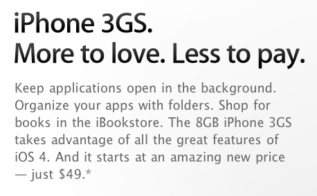 Apple abbassa il prezzo di iPhone 3GS (negli Stati Uniti) 