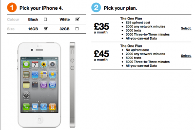 White iPhone 4 makes an appearance on Three, Orange UK, AT&T