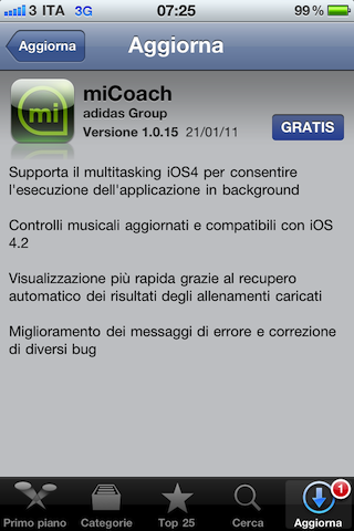 miCoach update 1.0.15