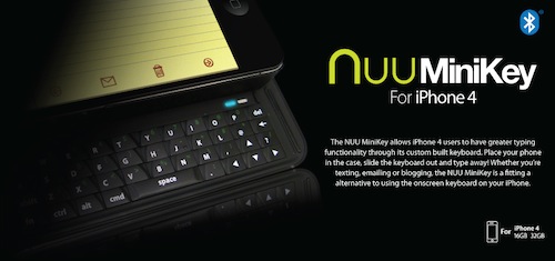 MiniKey di NUU: tastiera e case per iPhone 4 