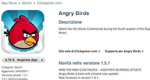 Angry Birds si aggiorna con nuovi livelli