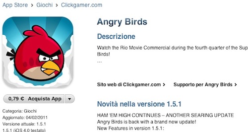 Angry Birds update 1.5.1