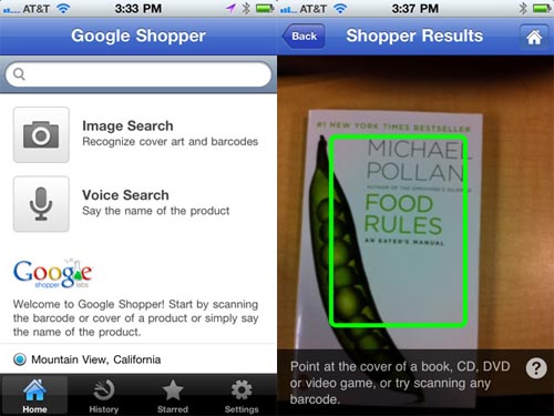 Google Shopper sbarca nell'App Store USA