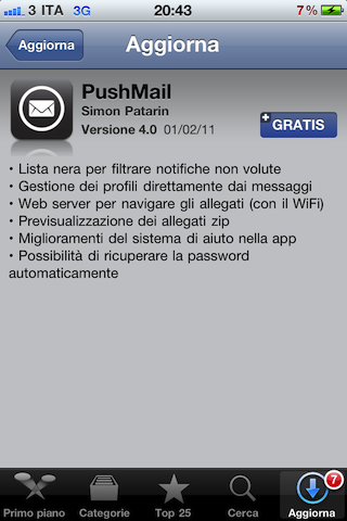 PushMail: versione 4.0 in App Store