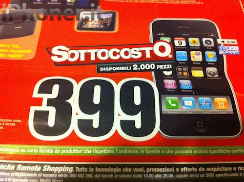 iPhone 3GS scontato