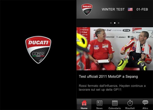Ducati Corse: l'app ufficiale per iPhone