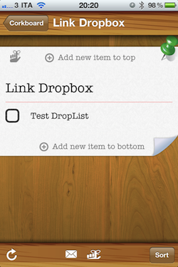 Droplist: liste su Dropbox 