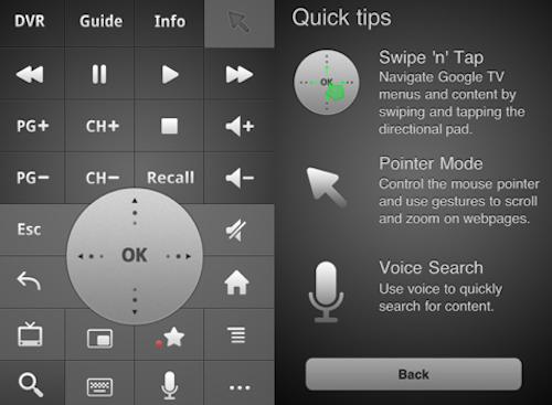 Google TV Remote per iPhone
