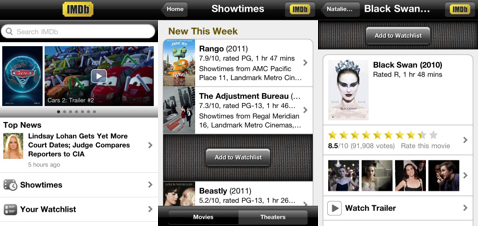 IMDb per iOS supporta AirPlay 