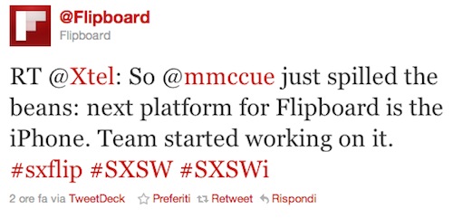 Tweet Flipboard