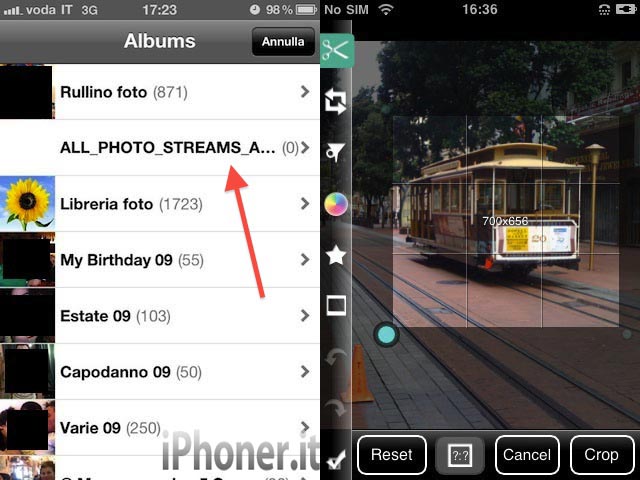 Indizi per photo stream su iOS 5 o solo rimasugli di altre app?