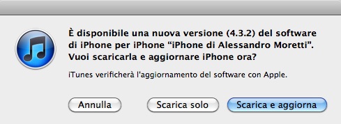 iOS 4.3.2 disponibile al download
