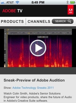 Adobe TV disponibile da iPhone 
