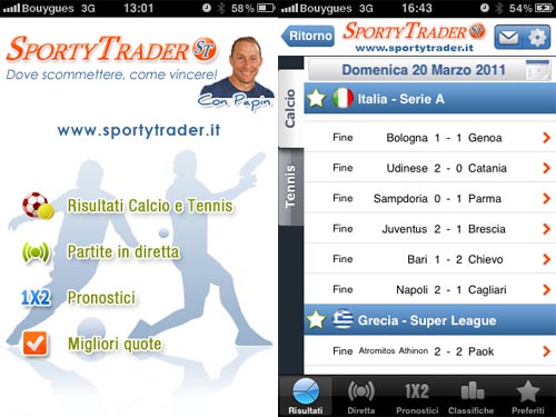 Calcio e Tennis in diretta live