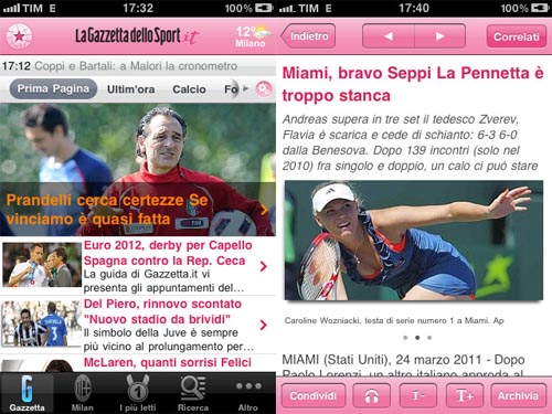 La Gazzetta dello Sport.it arriva in App Store