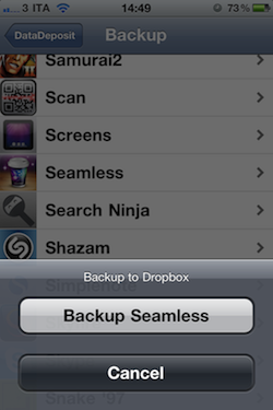 Backup applicazioni tramite Dropbox 