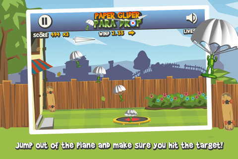 Paper Glider Para Drop: nuovo gioco di Neon Play in App Store