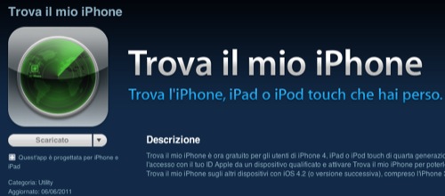 Trova il mio iPhone update